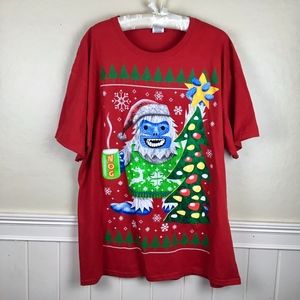 NEW Men's Abominable Snowman Ugly Christmas Tee XL